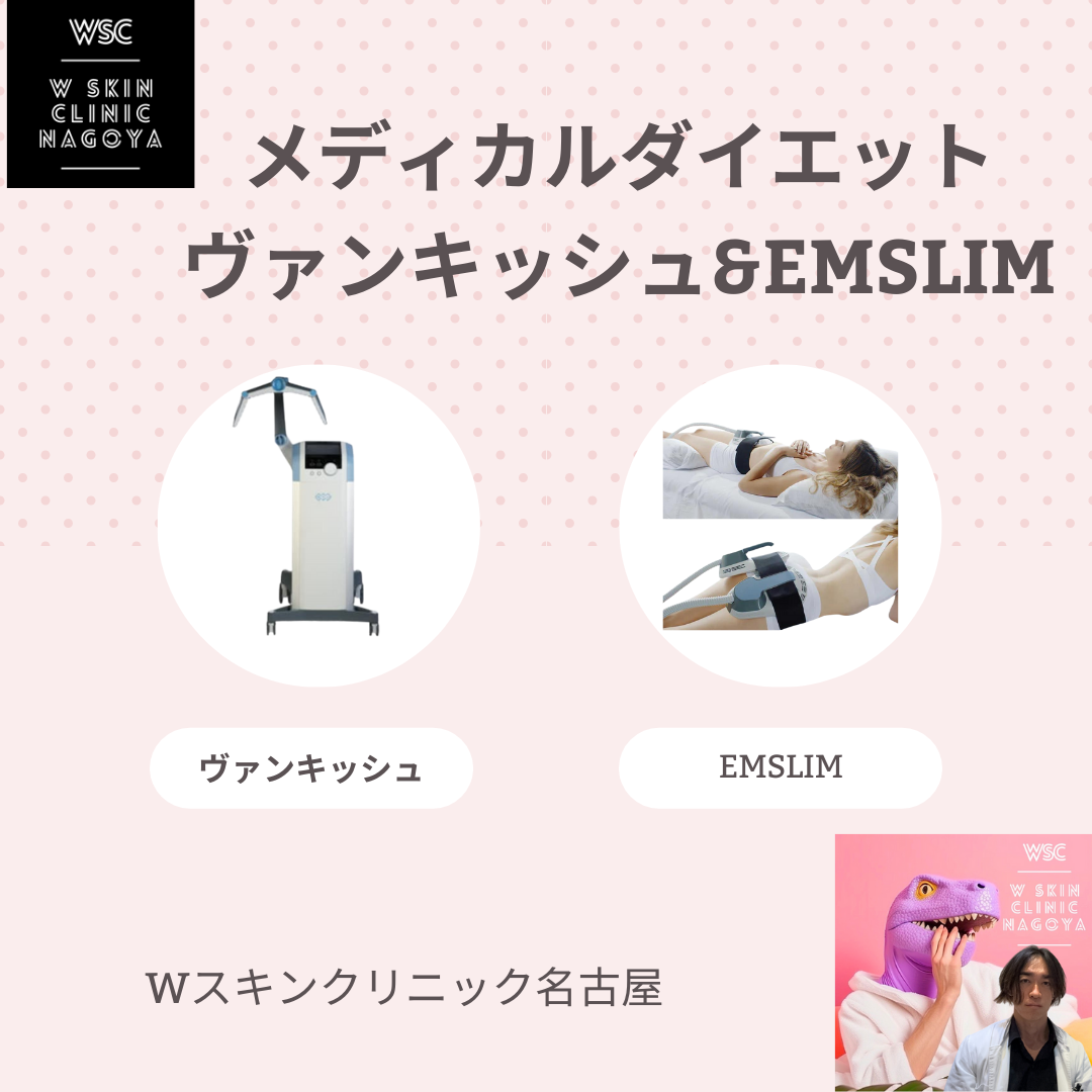 メディカルダイエット、ヴァンキッシュ+EMSLIMの相乗効果について、名古屋の美容皮膚科医が解説