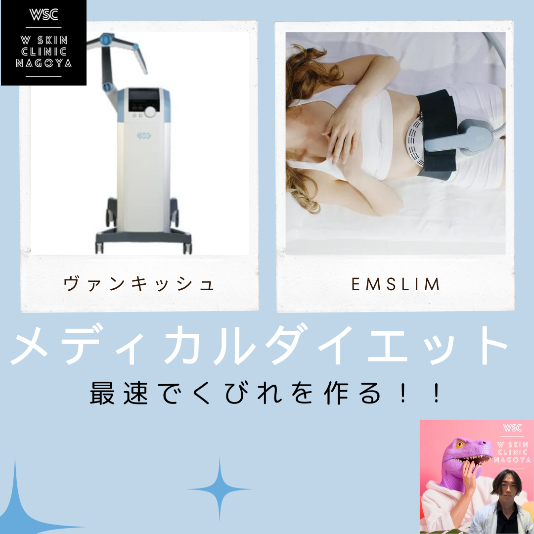 メディカルダイエット、くびれのあるボディーラインを形成するには、ヴァンキッシュ+EMSLIMの組み合わせが最速か？名古屋の美容皮膚科医が解説